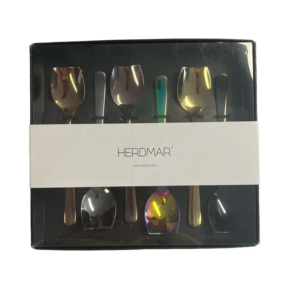 Herdmar Oslo Pvd Mix Ice Cream Spoons Set of 6 Stainless Steel Multicolor